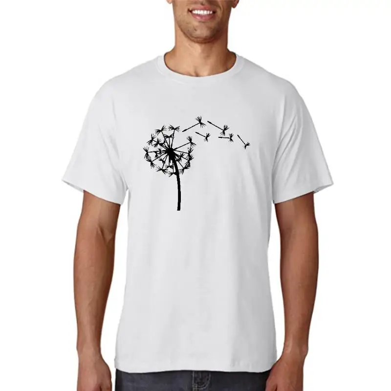 

Women T shirt Down Wildflower Dandelion Print Fashion Women T-shirt Casual Fun T Shirt Female Tee Shirts Gift For Lady Yong Girl