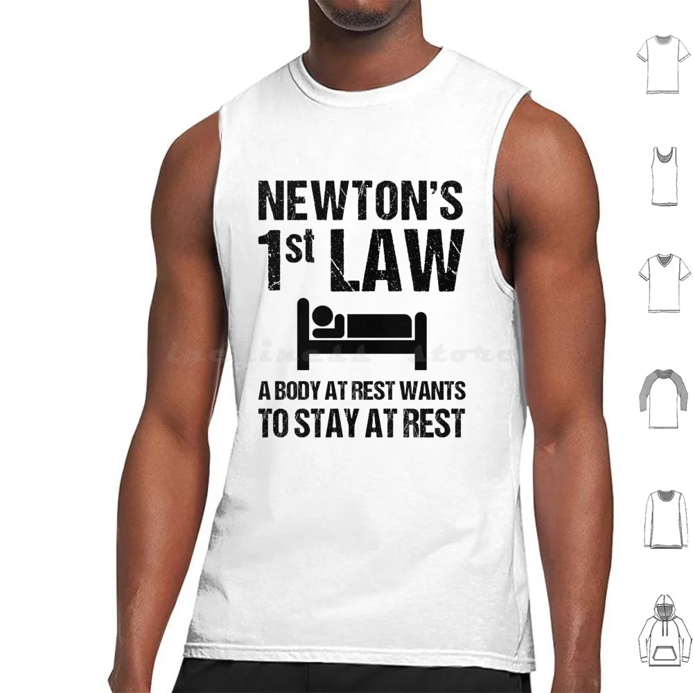 

Newton'S First Law. A Body At Rest Wants To Stay At Rest Tank Tops Vest Sleeveless Newtons 1St Law A At Rest Wants To Stay At