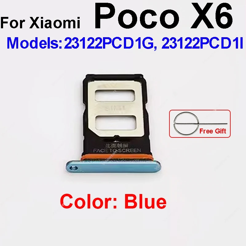 Слот для Sim-карты Xiaomi Poco X6 Pro слот SIM-карты кардридер держатель сменные детали