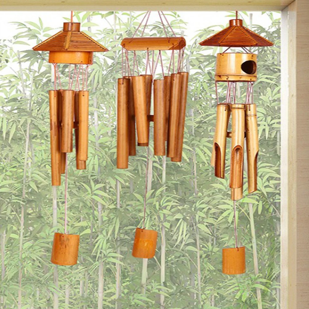 

Bamboo Wind Chimes Balcony Outdoor Garden DIY Home Decor Tubes Bell Wall Hanging Ornaments Decorative Crafts