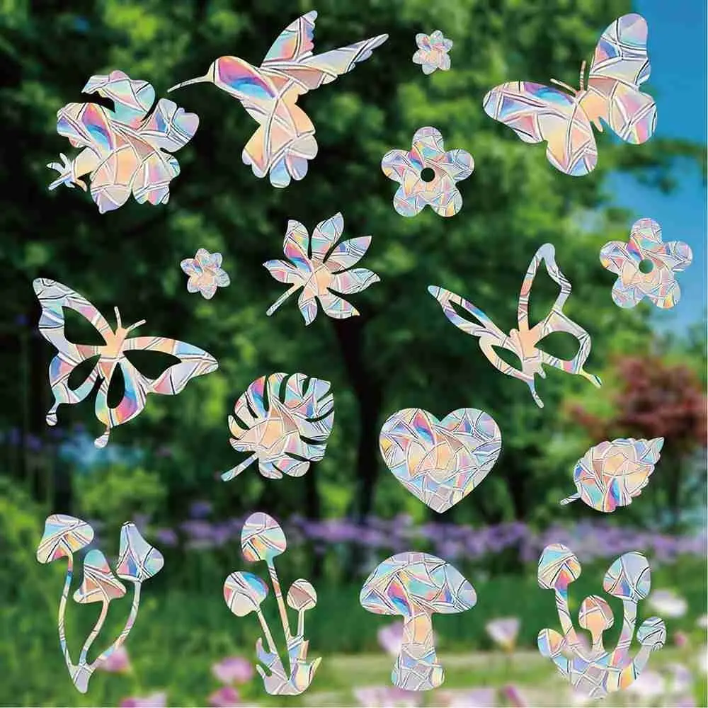 

Self-adhesive PVC Removable Electrostatic Wall Decal Window Stickers Glass Stickers Suncatcher Sticker Featival Supply