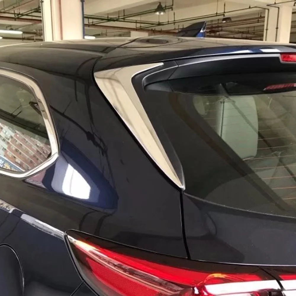 

Для Mazda CX9 CX-9 2016-2023 CX8 CX-8 2017-2021 2022 2023, хромированная задняя крышка окна, отделка автомобиля, боковое крыло, спойлер, полоски, аксессуары