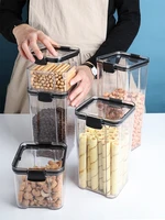 household food sealed cans plastic transparent grain storage box food storage container kitchen utensils for kitchen organizer