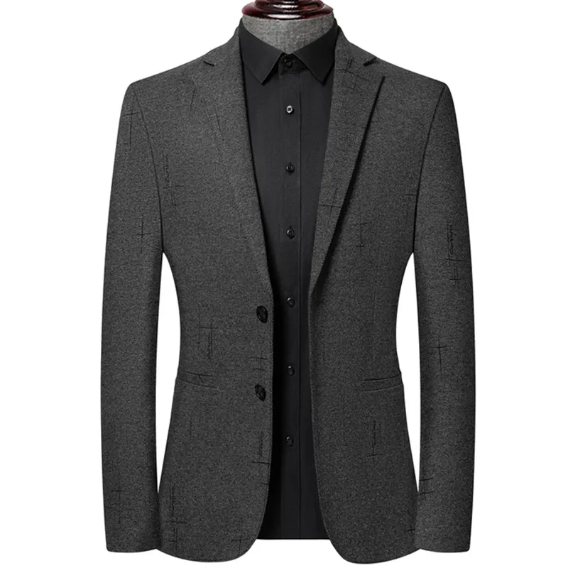 Блейзер Мужской приталенный повседневный деловой пиджак верхняя одежда 4XL