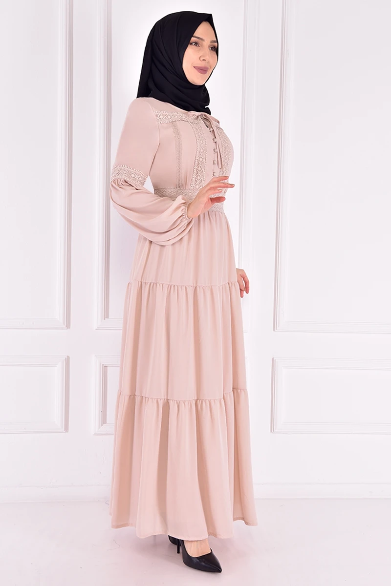 Chiffon Dress Cream NEV14655