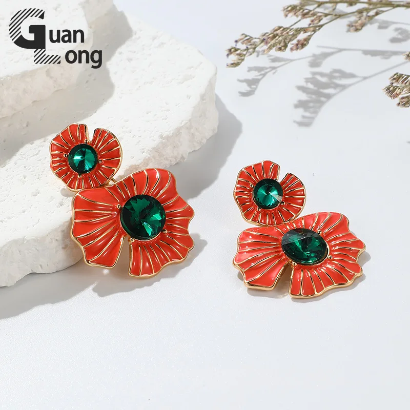 Винтажные Ретро серьги-подвески GuanLong для женщин свадебные из нержавеющей стали