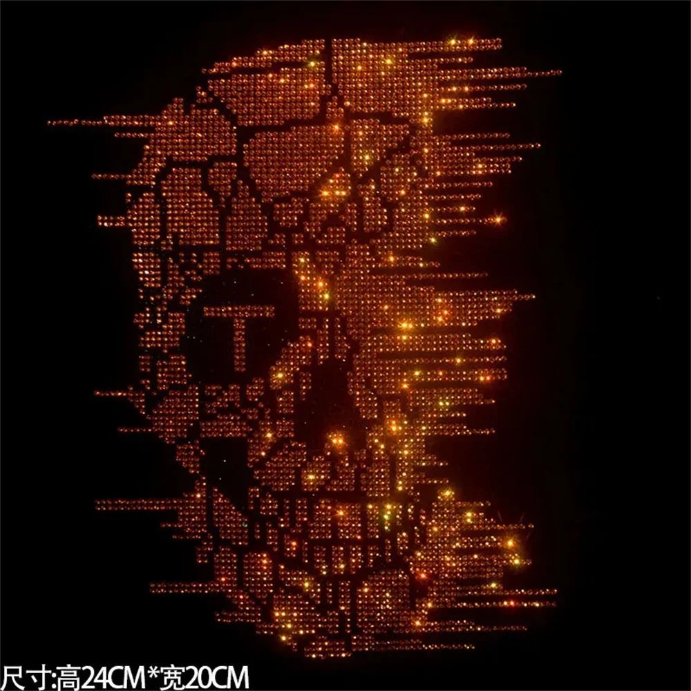 

Блестящий череп, модная Большая Ткань, паста, горячие бриллиантовые блестки, сделай сам, одежда, футболка, декоративные нашивки, аксессуары для одежды