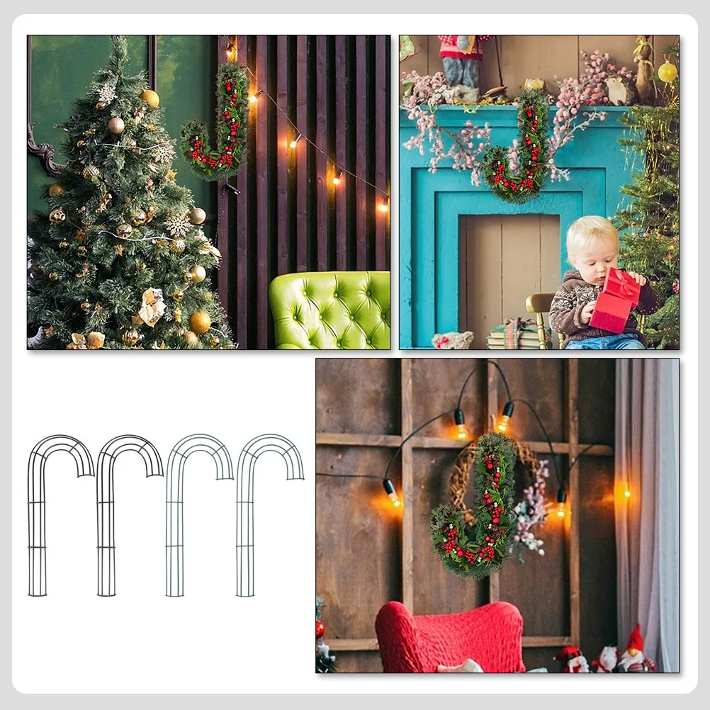 4 шт. костыль венок обруч металлический каркас J-дизайн цветочная гирлянда сделай