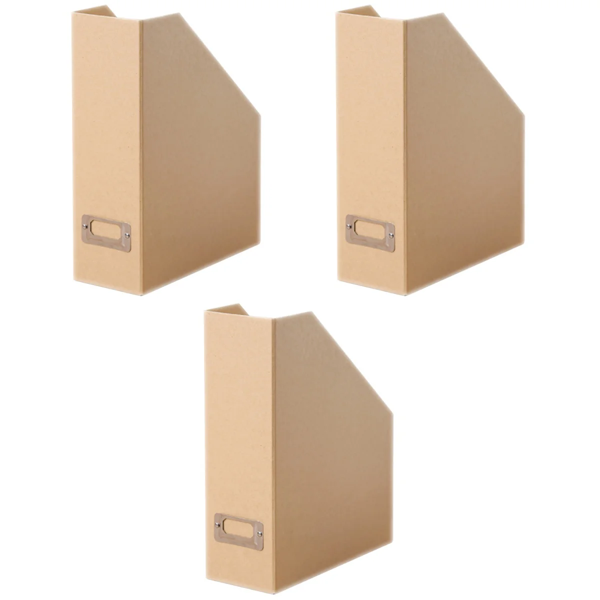 

3 pcs Magazine File Holder Desktop Organizer Kraft Paper File Holder Documents File Box Office Supplies