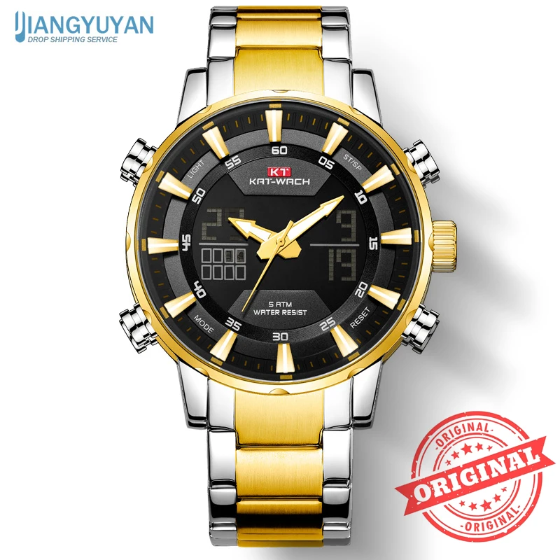 Роскошные часы мужские 2022 спортивные цифровые 50 м водонепроницаемые стальные