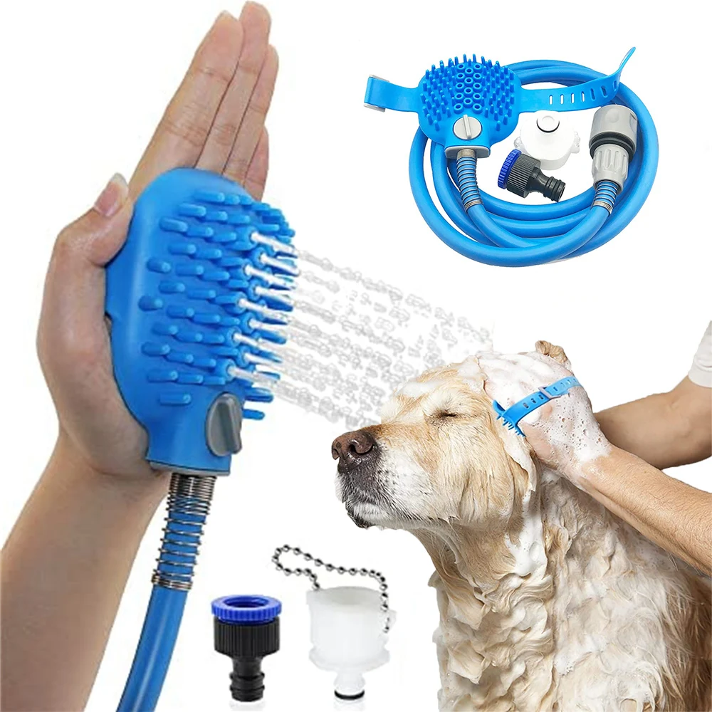 

Dog Bath Brush Pet Bathing Tool Pet Grooming Massager Tool for Dogs Cats Cleaning Washing Sprayer Dog Brush Pet Bathing Supplies