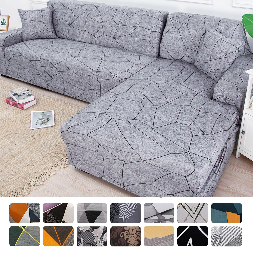 

Elastic Sofa Cover Stretch Sectional Corner Couch Cover Universal Cover For Living Room 1/2/3/4 Slipcover,L Shaped need buy 2pcs