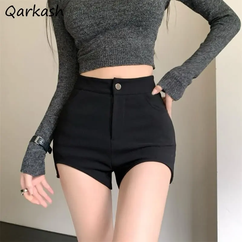 

Сексуальные шорты для женщин, тонкие летние женские брюки с завышенной талией, шикарная Повседневная Уличная одежда, модные нежные женские индивидуальные базовые брюки Ulzzang