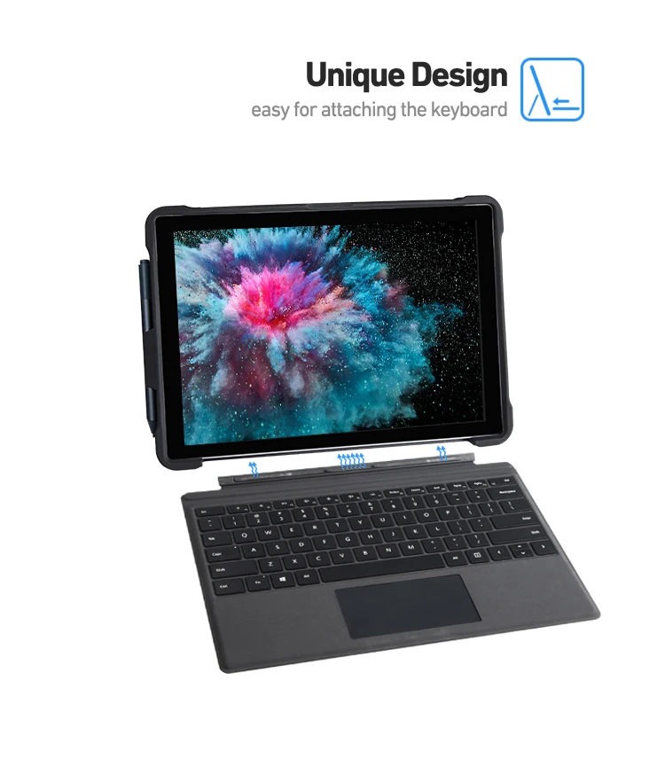 Чехол для Microsoft Surface Pro 7 6 5 4 Защитный Прочный чехол все в одном с держателем ручки -