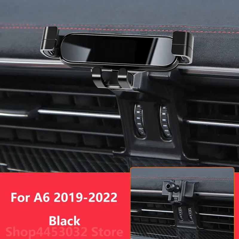 

Car Mobile Phone Holder For Audi A6 C8 C7 2022 - 2012 4F C6 4A2 Mounts Bracket GPS Stand Rotatable Support Accessories 3 Colors