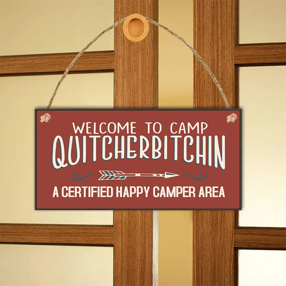 

Decorative Letter Sign Outdoor Decoration Plaque House Ornaments Welcome Camp Plaque Home Décor Hanging Plaque Welcome Camp Sign