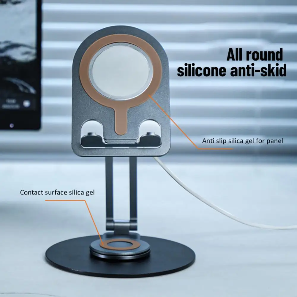 

Universal Wrist Band Phone Holder Desktop Phone Stand Multi-function Metal Phone Holder Foldable Mobile Phone Stand Silicone