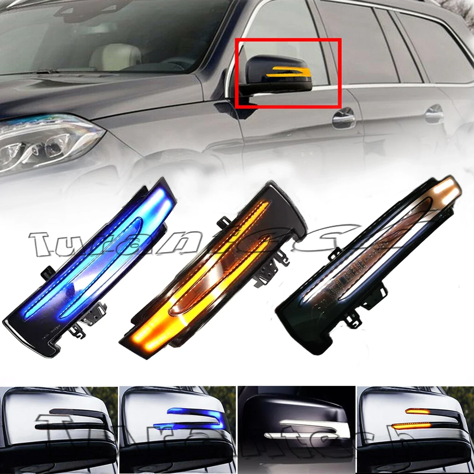 2 шт. указатель поворота для Mercedes-Benz GL X164 X166 GL280 GL300 GL350 GL420 GL450 GL500 GL550 GL63 Янтарная