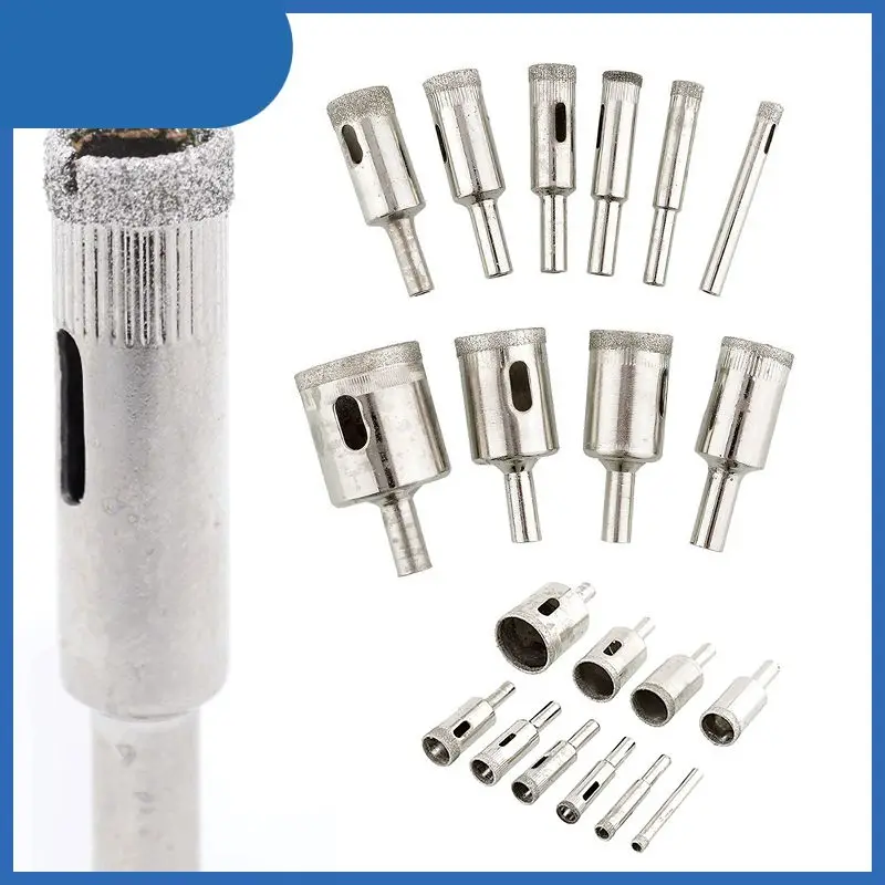 

Electroplated Drill Bits 10 Pcs 3mm-18mm Tool For Diamond Glass Drilling Hole Saws Drill Bit For Glass Ceramic Marble