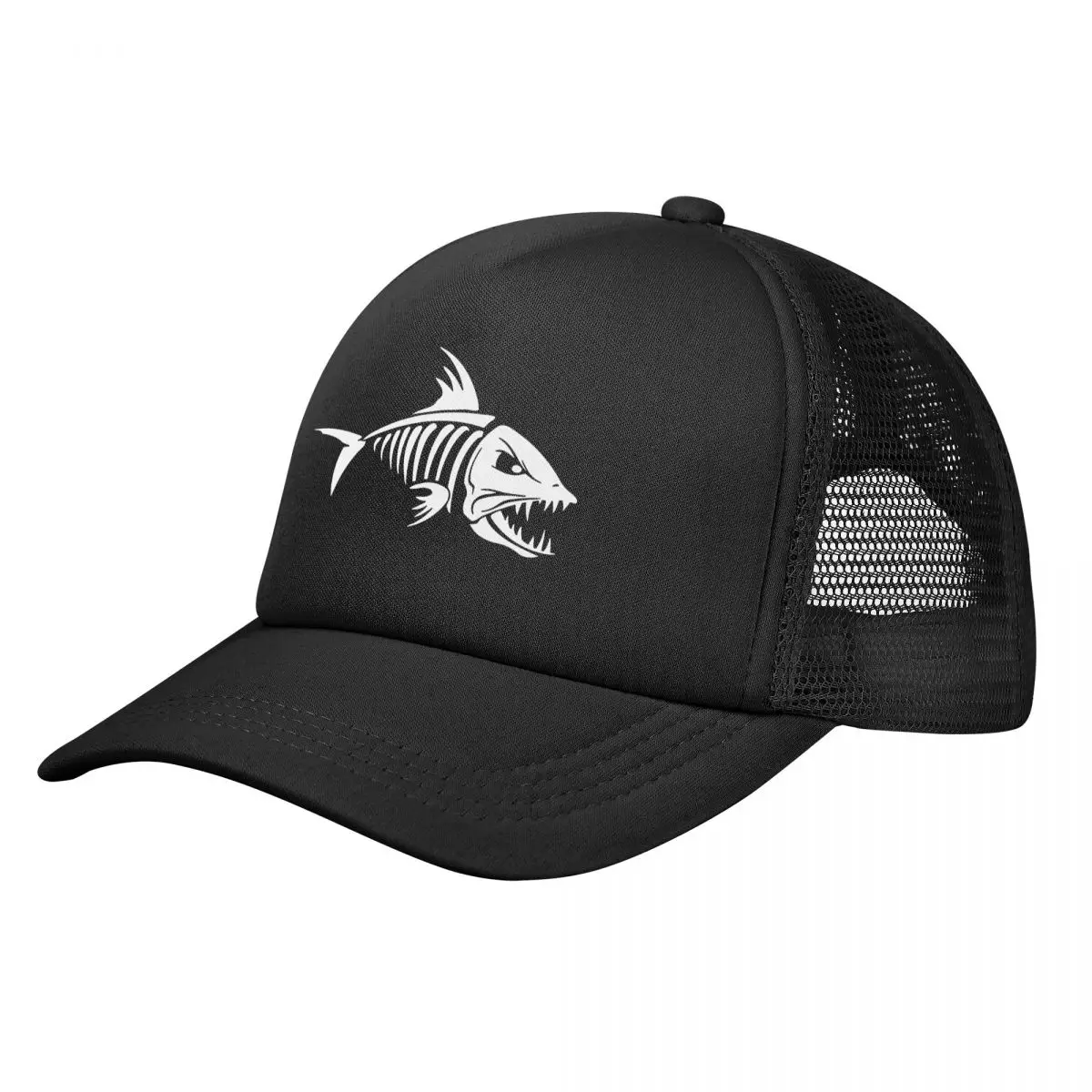 

Fish Bones Skeleton Fishing Mesh Baseball Hat Sports Workout Tennis Hats for Men Women Adults Outdoor Sports caps
