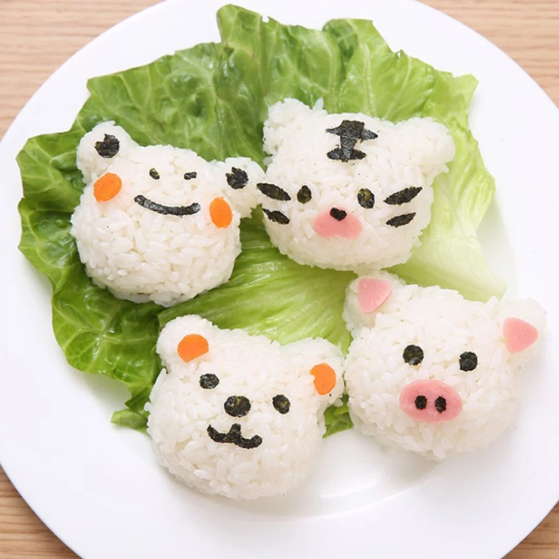 

Cute Sushi Nori Rice Mold Dog Bear Rabbit Panda Rice Embossing Moulds Bento Sanwich Decoration Cutter Onigiri Maker Molds