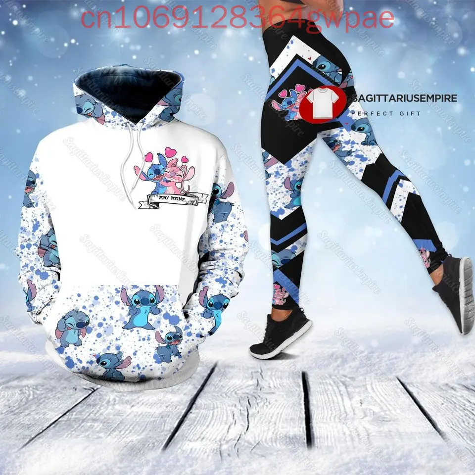 Толстовка с капюшоном и леггинсы ангелом Диснея женский комплект спортивный