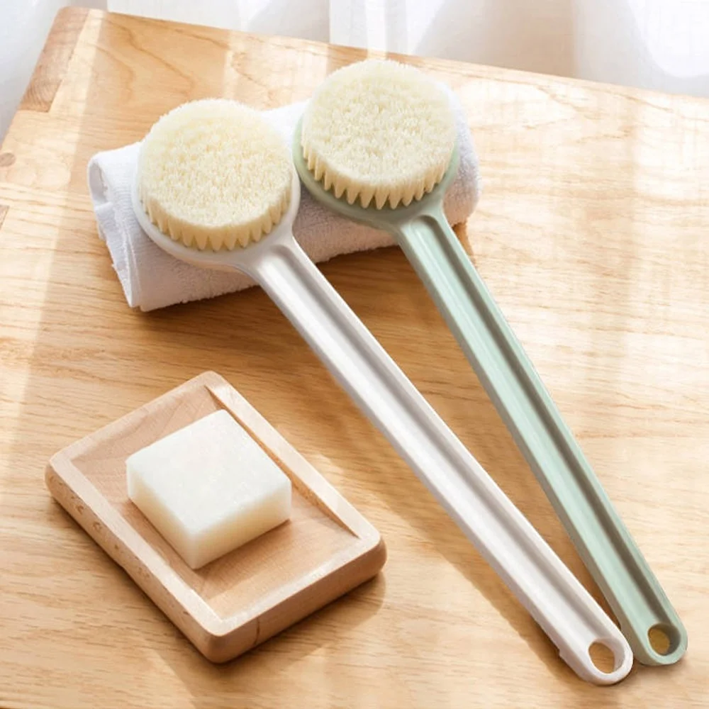 

1pc Long Handle Bath Brush Soft Body Scrubber Shower Exfoliator Scrub Skin Massager Nylon Cleaning Brush Bathroom Accessories