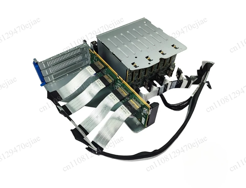 Фото Комплект расширения HP DL380 Gen10 U.2 NVMe - 872971-001 851408-001: Бэклейн-бокс и плата расширения с кабелем №1