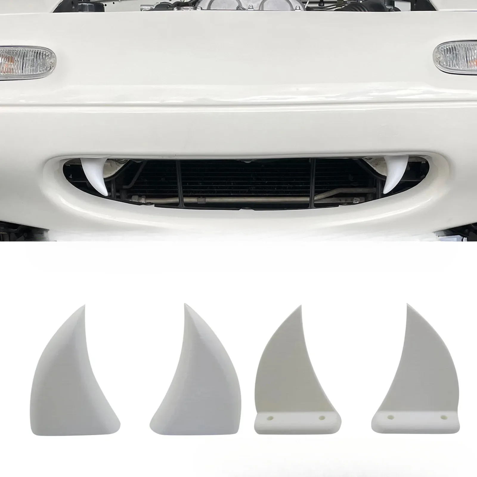 

3D-печатный Декор В Виде Зубов Для Решетки Радиатора Автомобиля, Украшение Для Переднего Бампера, Аксессуар Для Стайлинга