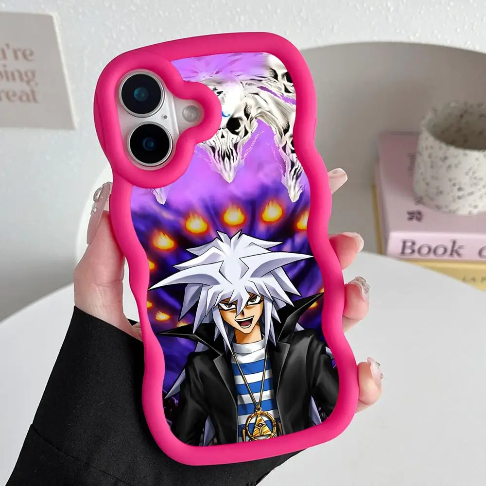 Чехол для телефона Yugioh Yami Bakura для iPhone 17 16 15 14 13 12 11 Air Pro Max Plus, красный, мягкий ТПУ, с волнистым краем (art.: 3920da14b29bf) - 3920da14b29bf