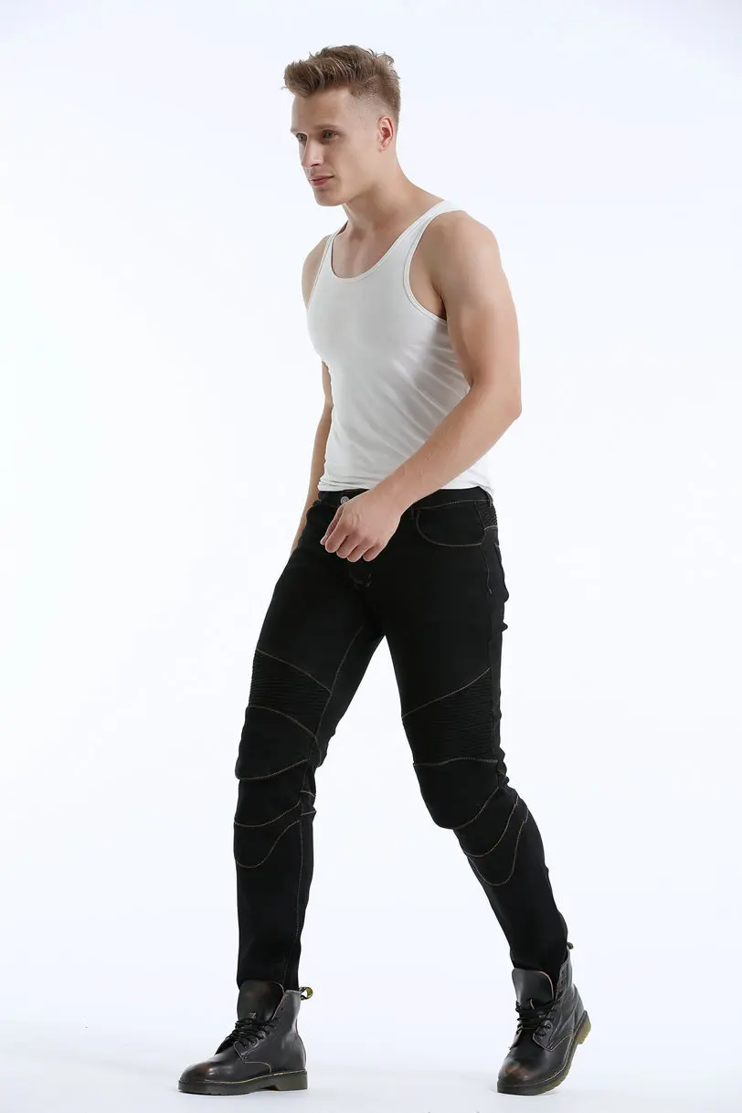 LOMENG Camouflage Motorcycle Riding Jeans Biker Motorbike Pants with CE Removable Armored for Men LMJES-2