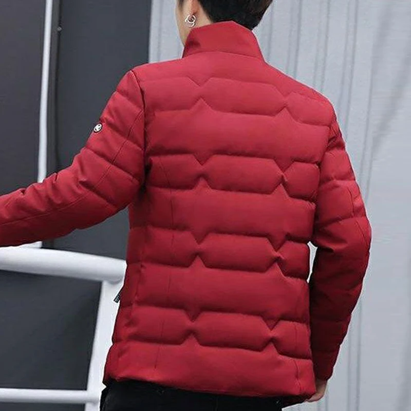 2022 New Winter Coat Men Thicken Casual Parka Slim Fit Outwear Waterproof Warm Stand Collar Outwear Coat