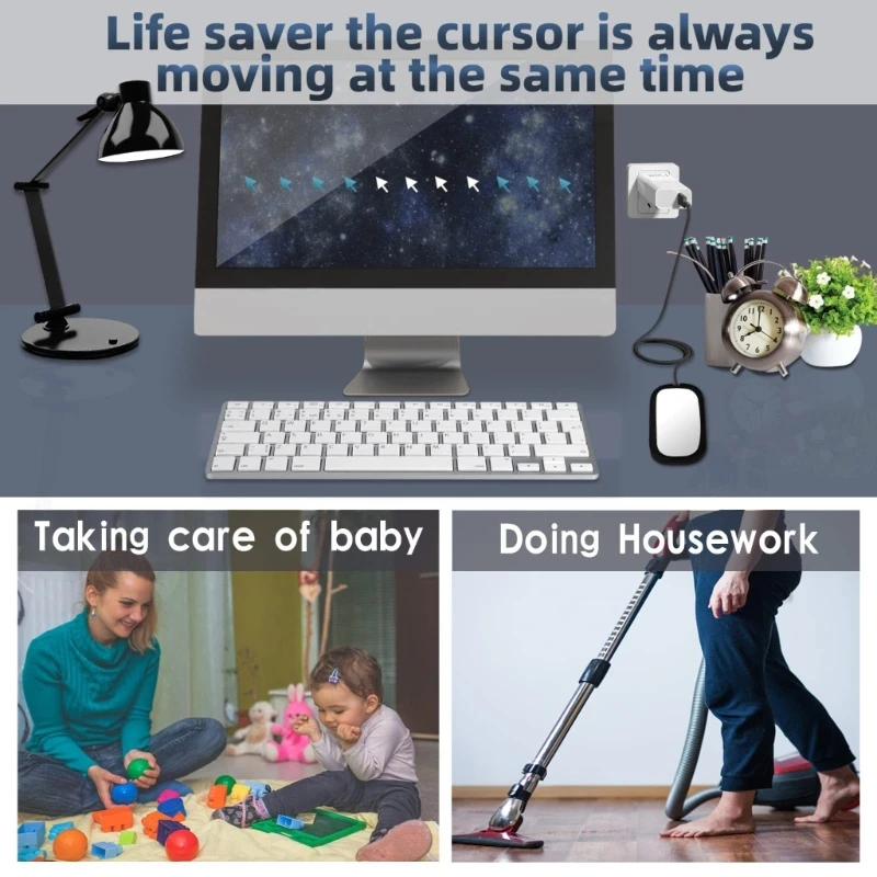 

Mouse Shaker Device USB Mouse Jiggler Keep Compute/PC/Laptop Awake Driver-Free HXBE