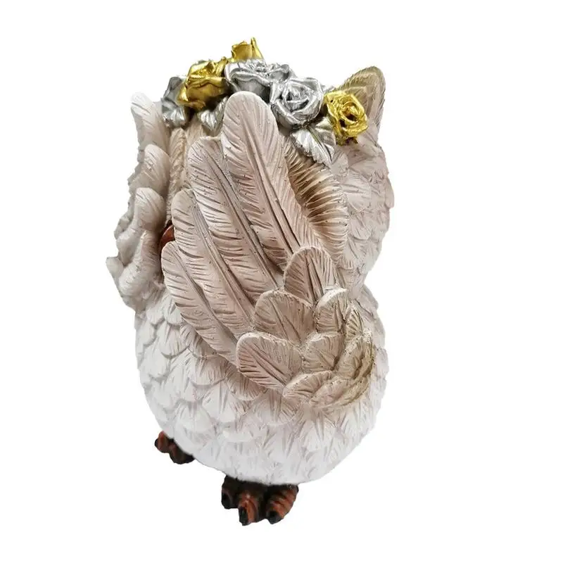 

Искусственная сова, скульптура из мультфильма, полимерная птица, Сова, статуя, реалистичное ручное письмо, украшение для рабочего стола, офиса, планшетов