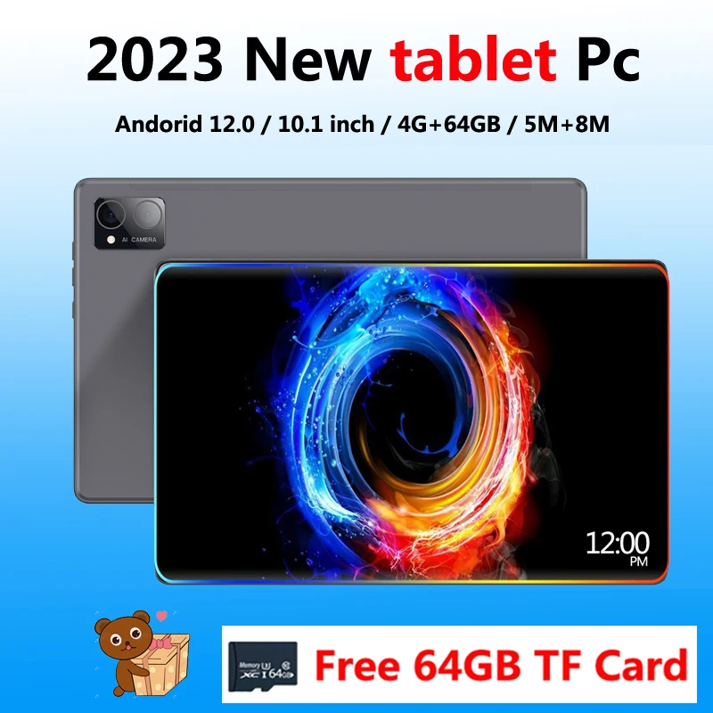 

Планшет с 10,1-дюймовым дисплеем, ОЗУ 4 Гб, ПЗУ 64 ГБ, Android 2023, 4G WiFi