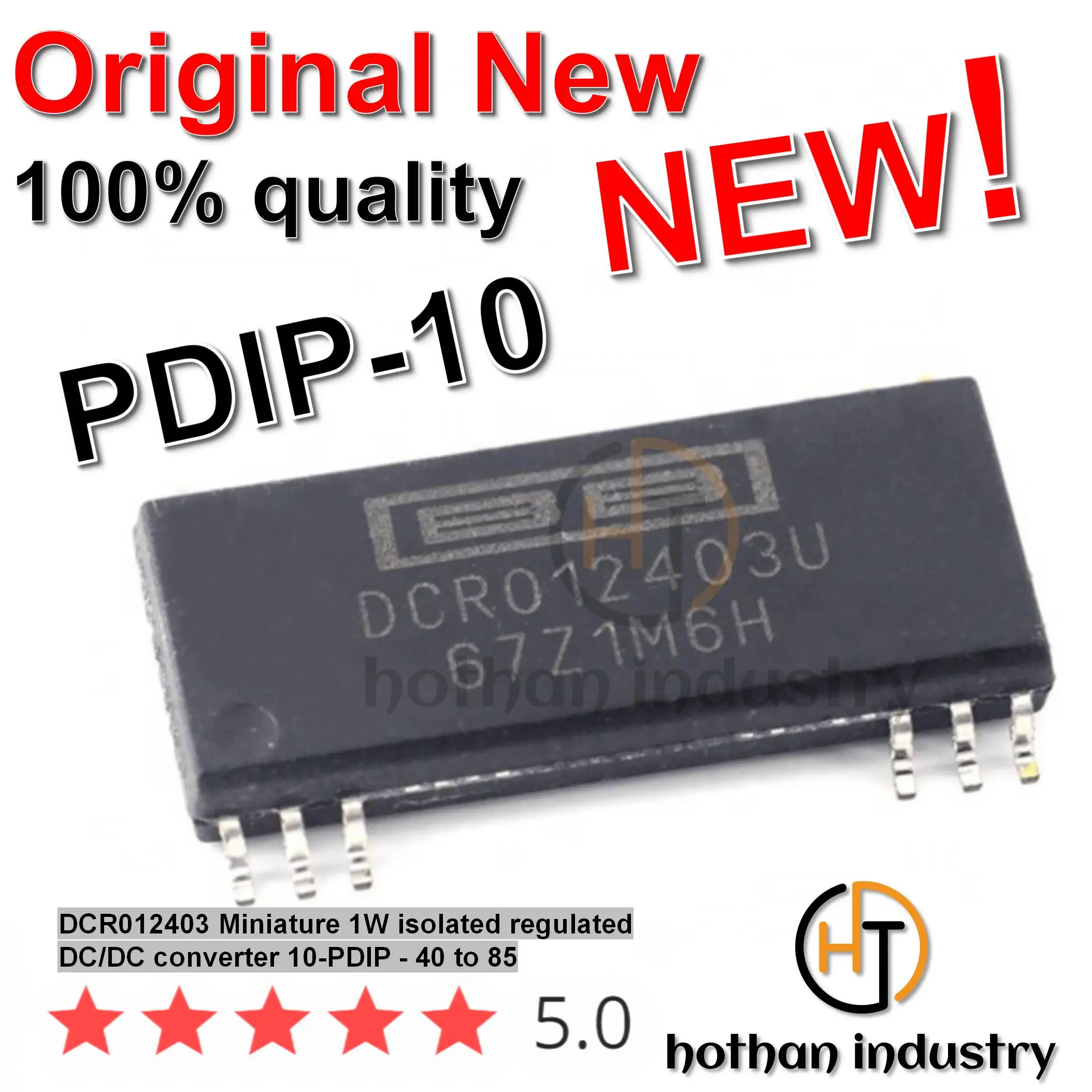 

[1pcs] 100% Imported ORIGNAL DCR012403 DCR 012403 Miniature 1W isolated regulated DC/DC converter 10-PDIP - 40 to 85