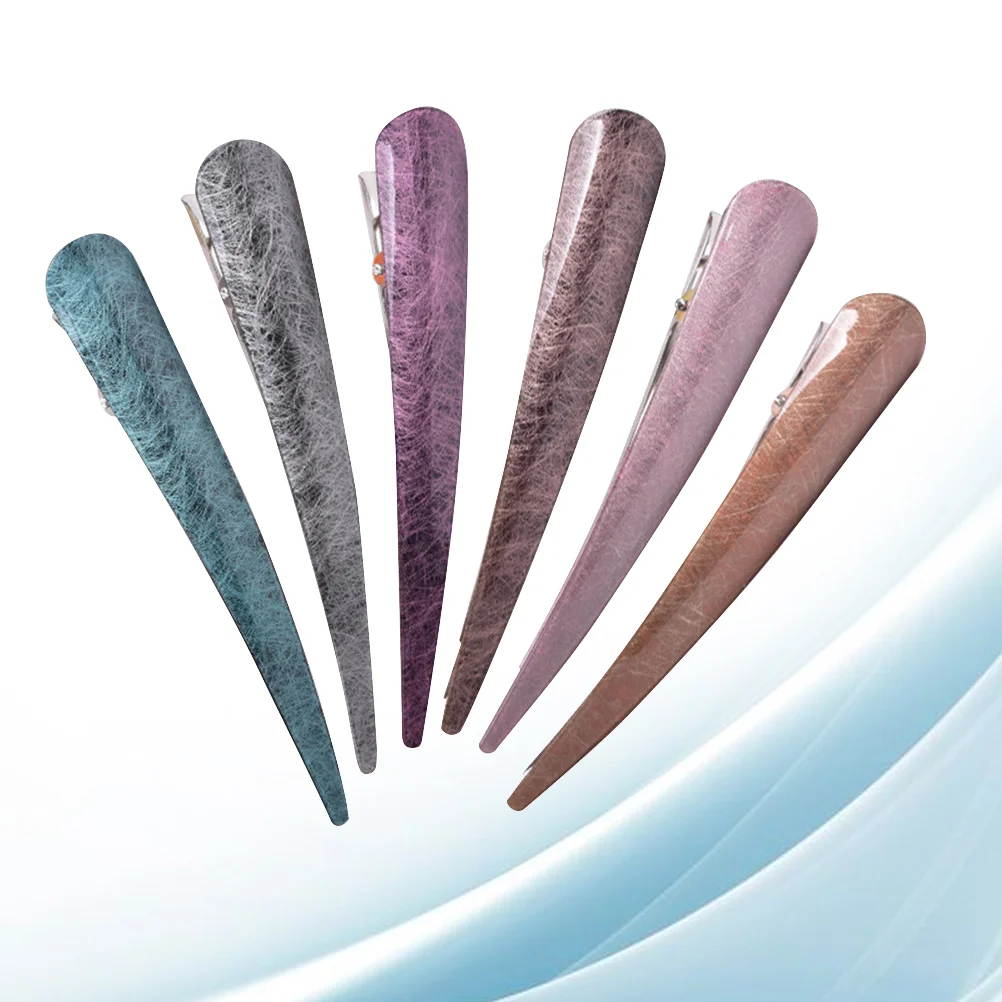 

6pcs Duck Hair Clips Hair Grip Crocodile Duckbill Hair Clips Ox Horn Hair Clamp Hairpins Ponytail Hair Barrettes Hair