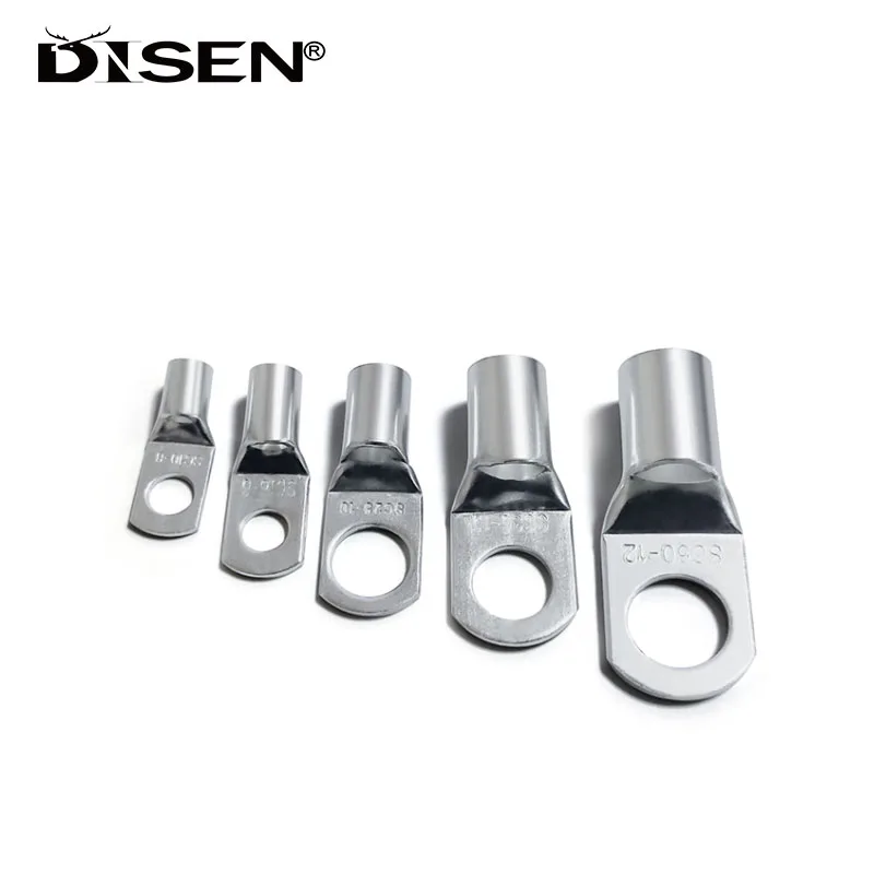 

2/5Pcs SC Series SC6~SC95 Wire Nose Terminal Bare Copper Battery Block Lugs Hole ID 6/8/10/12mm Crimp Cable Connector