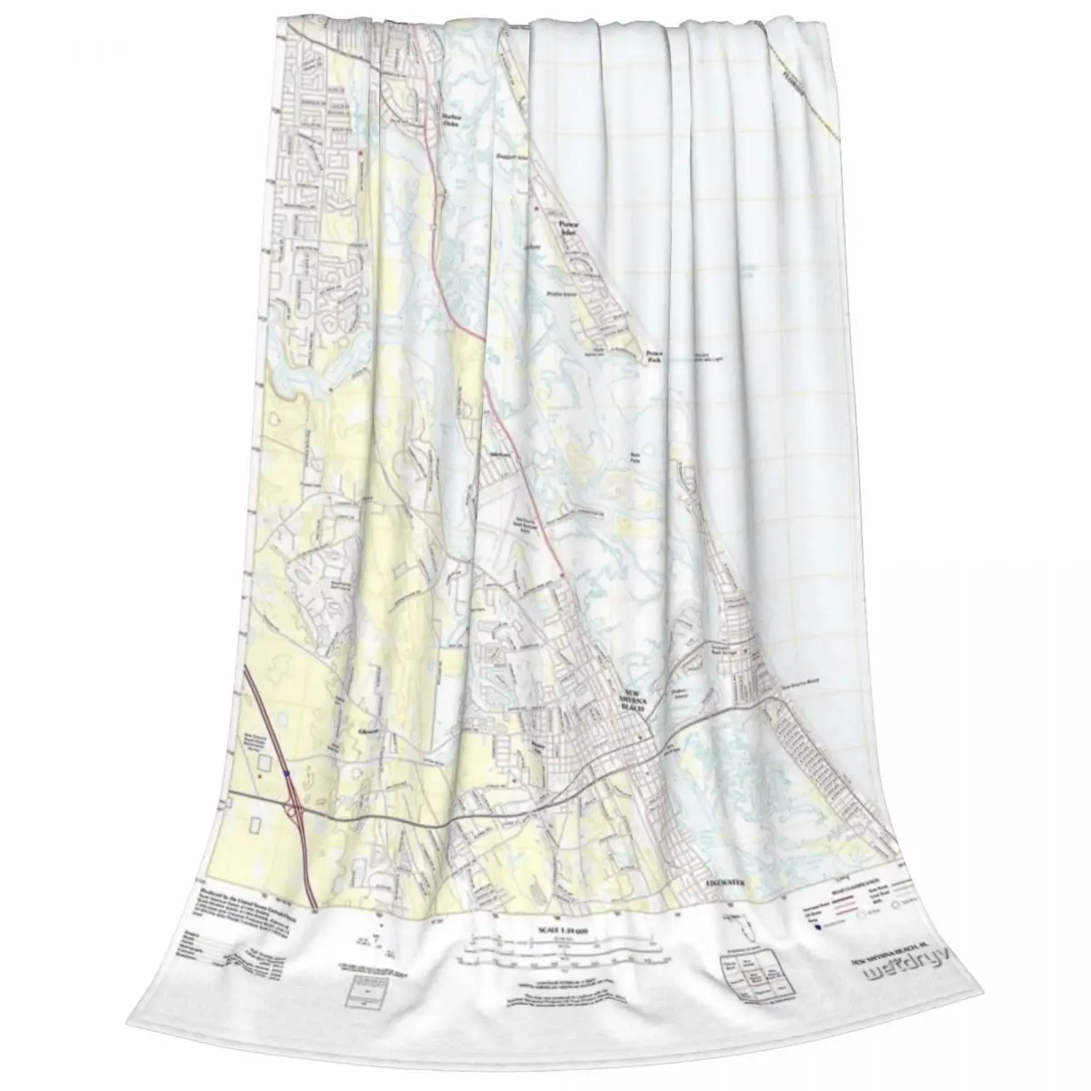 Новое покрывало USGS TOPO с картой Флориды FL пляжное одеяло 20120716 ТМ на кровать мягкое