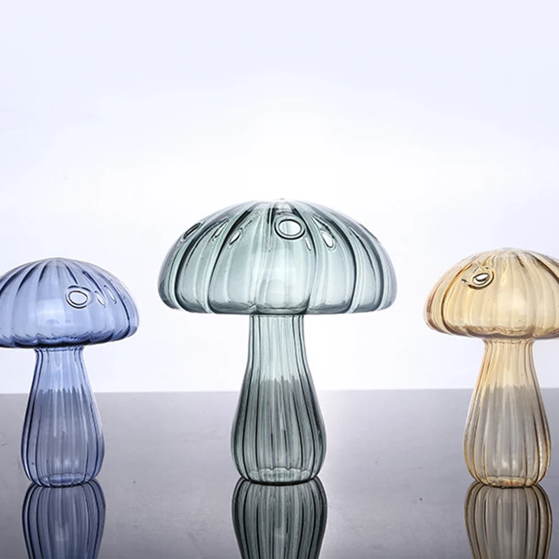 

Стеклянная ваза с грибами, бутылка для ароматерапии, креативный домашний гидропонный цветочный стол, простое украшение