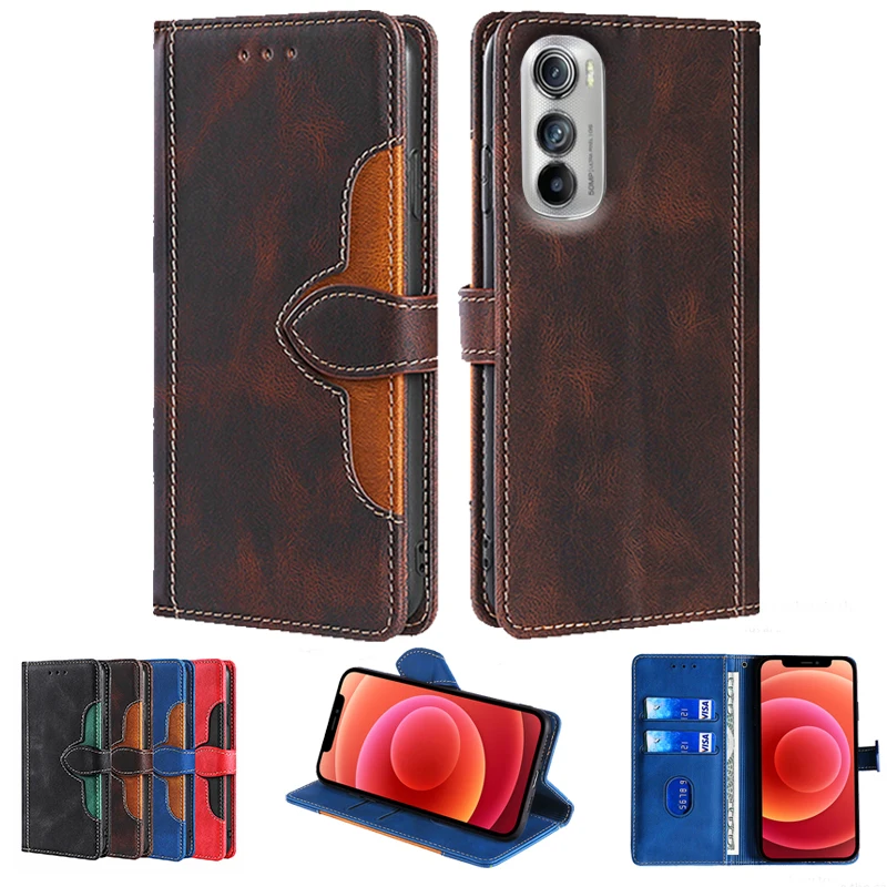 

Lamocase Leather Case For Motorola Moto Edge 30 Ultra Neo Wallet Flip Cover Vintage Magnet Phone Coque Card Holder