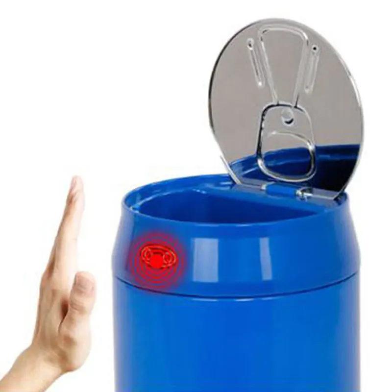 

Office Sensor Dustbin Automatic Mini Desktop Garbage Dustbin Trash Can Stainless Steel Mini Waste Bin 1.5 Litter