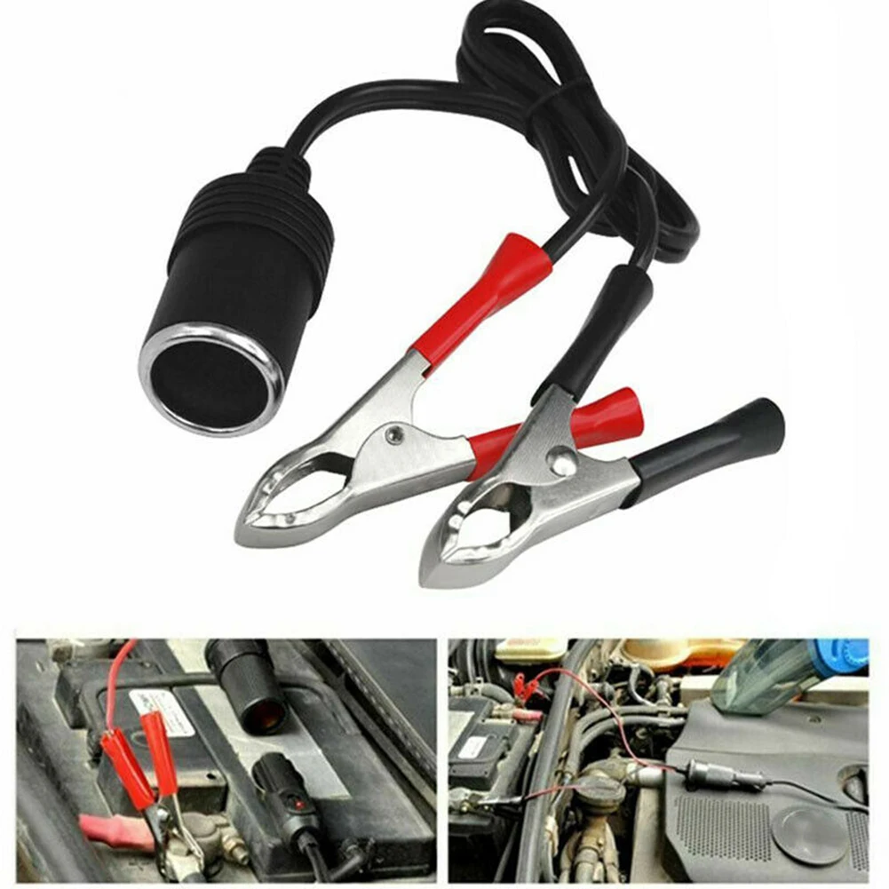 

New Battery Connector Power Adapter Clip-on Socket To Battery Car Cigar Lighter Clip Power Adapter Power Adapter
