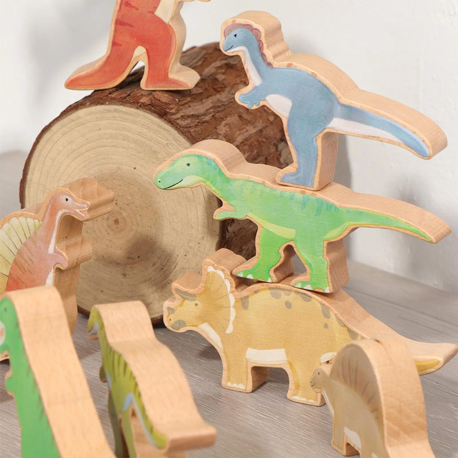 

Classic Wooden Stacking Blocks Balancing Games Learning Toys Brain Development Motor Skills Funny for Toddler Girls Boys Gifts