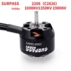 Безщеточный двигатель SURPASS Hobby 2208(C2826), 14 полюсов, кв1350 кВ, кВ, C2826 для радиоуправляемого самолета, планера с неподвижным крылом, самолета Warbirds