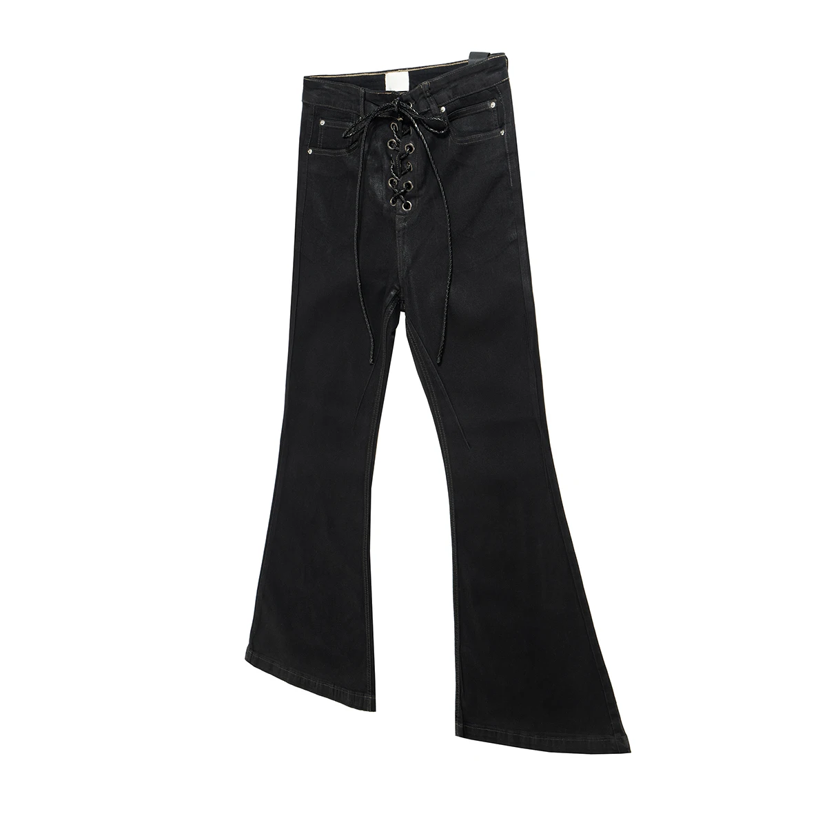 Ro Стильные ленты с матовым покрытием эластичные черные брюки-клеш для мужчин и