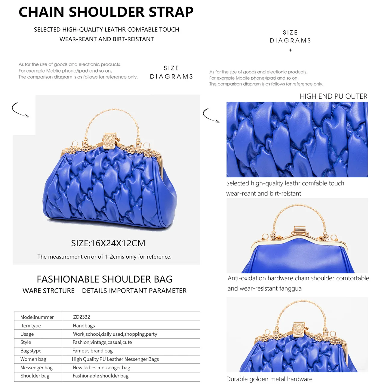 2023  Quilted Crossbody Bags for Women - Stylish Camera Bag with Tassel - Lightweight Medium Size Shoulder Purse