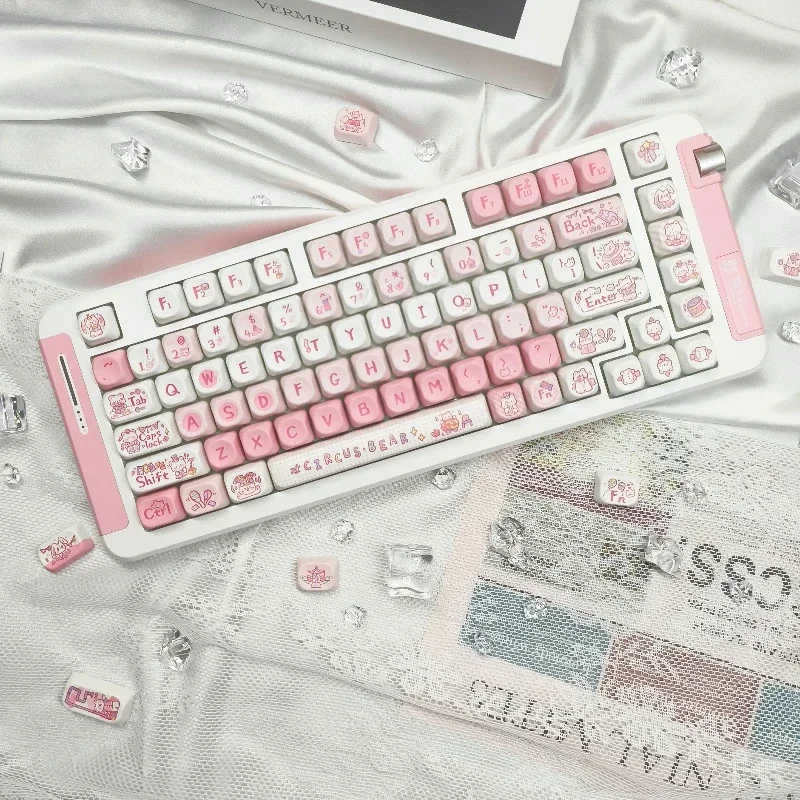 Оригинальные колпачки для клавиш с тематикой медведя и цирка пятисторонние