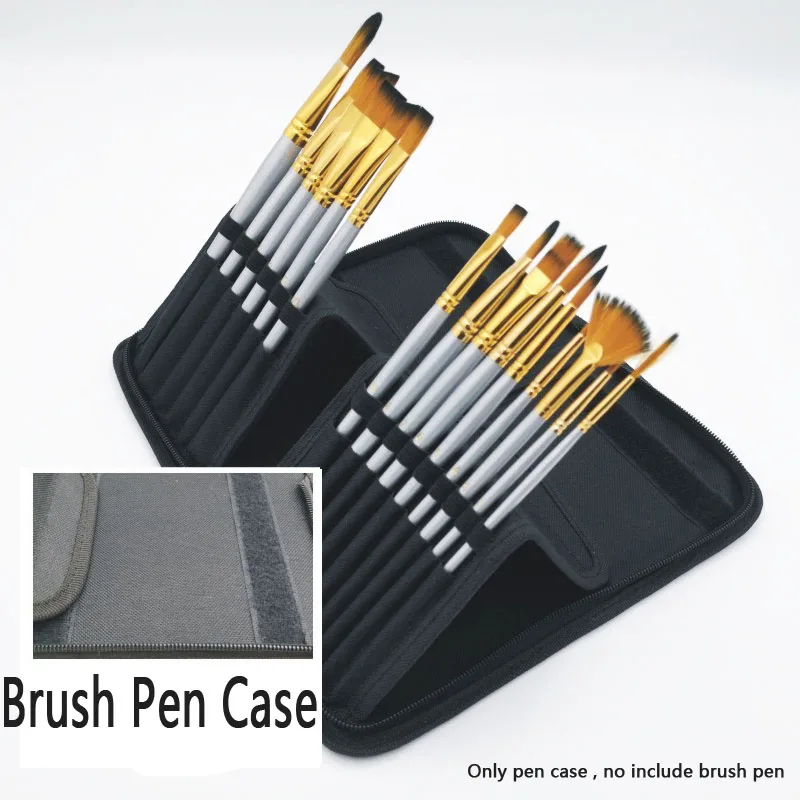 Case For Watercolor Brush Pens Portable Canvas Pencil Box Painting Kit School Supplies For Artist Stationery