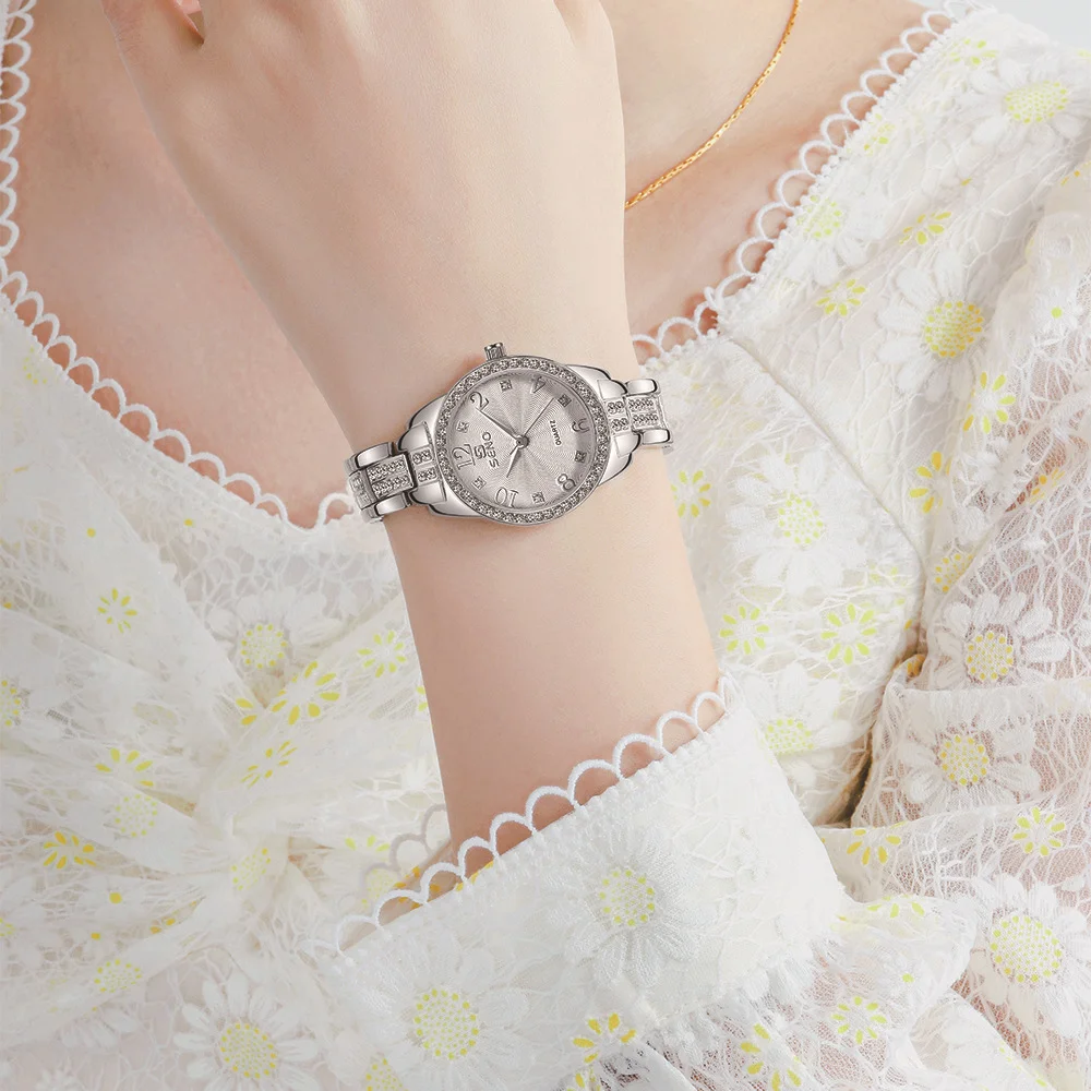 Hot Selling New Fashion Women's Quartz Watch Jewelry Buckle Atmosphere Elegant Diamond-encrusted Waterproof Watch